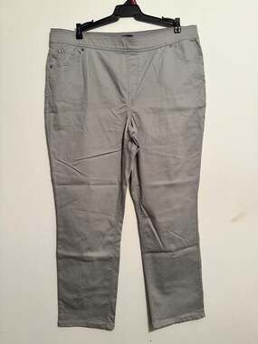 Kim Rogers Women's Gray Pull-On Pants Size 18